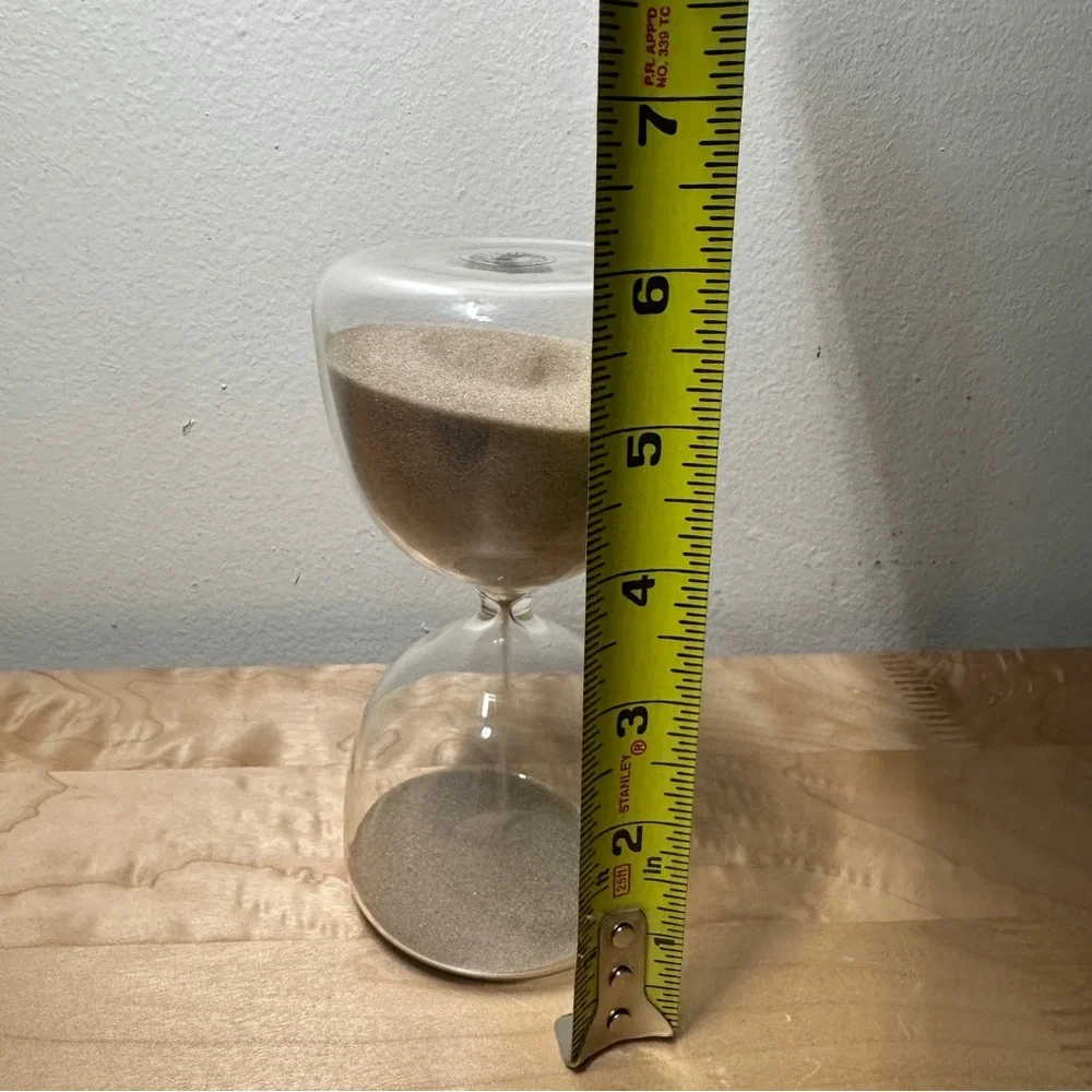IKEA Glass Sand Hourglass 6” Clear Decorative Timer